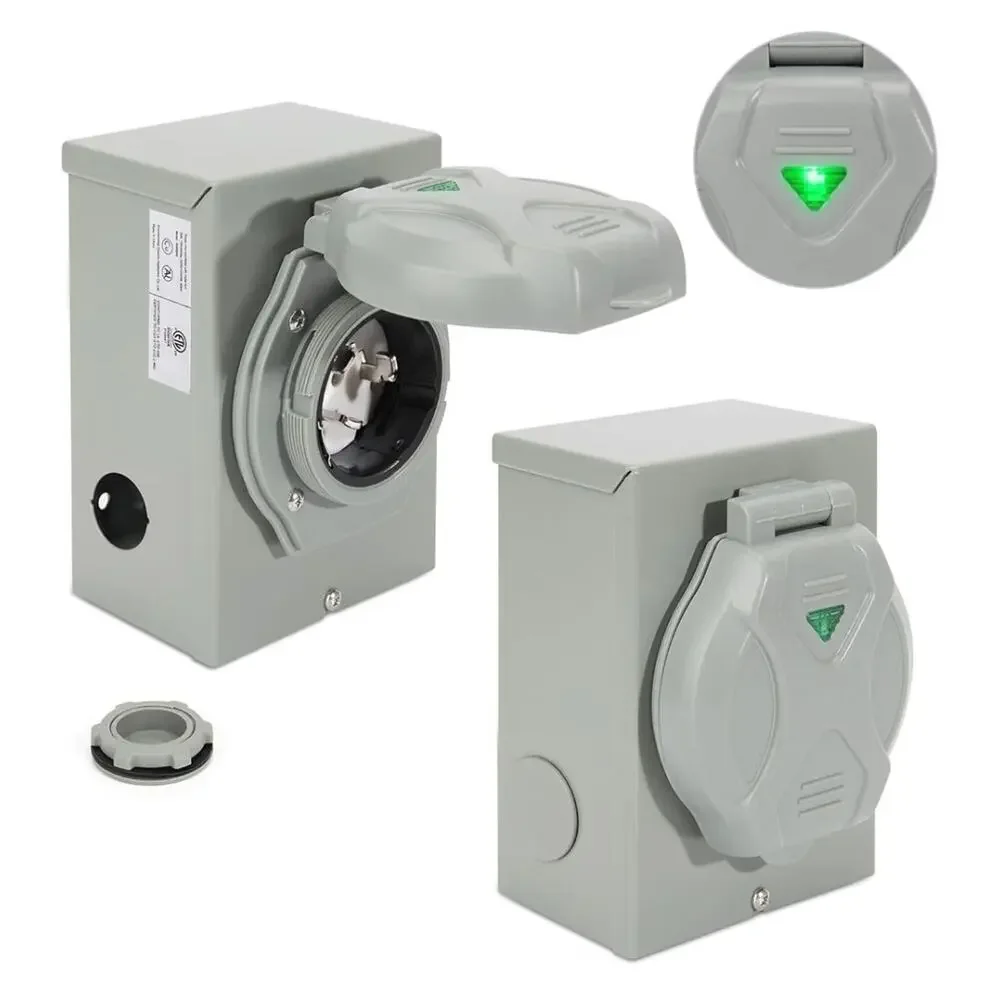 3Prong 50 Amp Generator Inlet Box Power Inlet Box NEMA SS2-50P 125/250 Volt